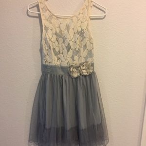 Lace and tool dress